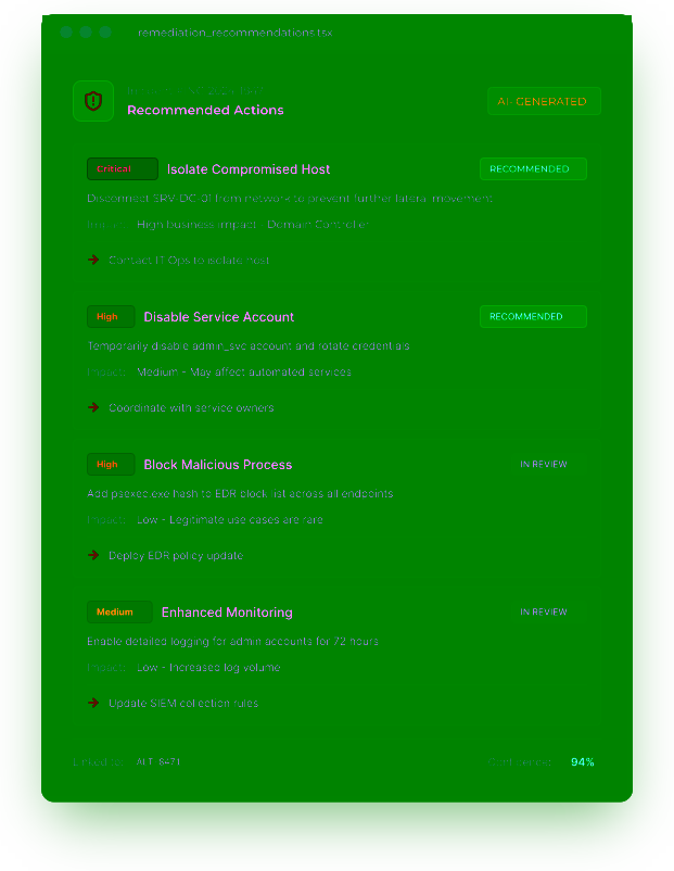 Expert Remediation Guidance UI